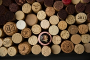 A cork collection on the wall at the 42 Grams restaurant in Chicago, Wednesday, April 16, 2014. These corks are from the "Sous Rising" dinners held in Mr. Bickelhaupt's home. (Alex Garcia/Chicago Tribune)  B583669912Z.1....OUTSIDE TRIBUNE CO.- NO MAGS,  NO SALES, NO INTERNET, NO TV, CHICAGO OUT, NO DIGITAL MANIPULATION...