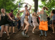 Lifestyle image of fans dancing to Disclosure at Lollapalooza in Chicago, ILImage by Chicago photographer Alex Garcia