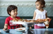 Mike Chau with kids Matthew and Samantha in Queens, NYC